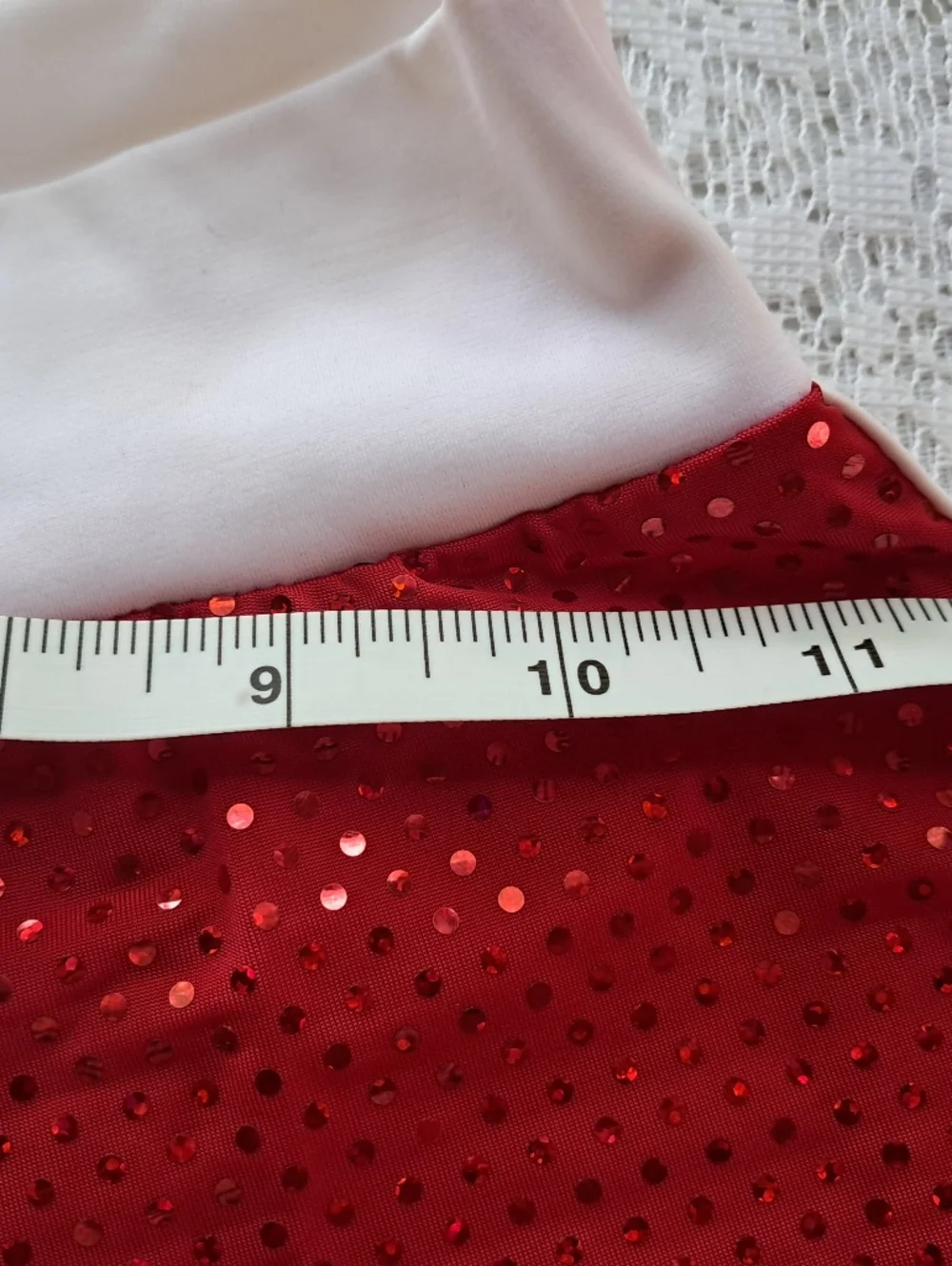 5 pc Dance Bundle Girls 6x Red Sequin Jacket, Pants, Bodysuit. Tights & Pony